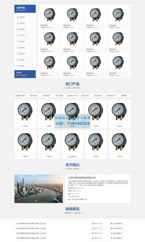 蓝色风格工业仪表设备公司网页静态模板