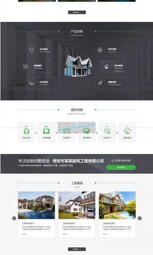 地产房屋建筑建造装修类网站源码 建筑工程类网站织梦模板