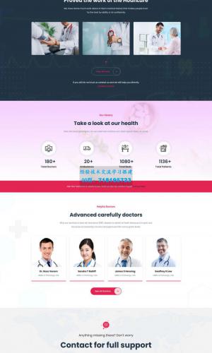 私立的医疗保健服务机构HTML5模板
