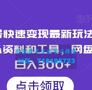 最新视频号变现玩法：利用虚拟资料和工具，通过网盘拉新，实现日入300+