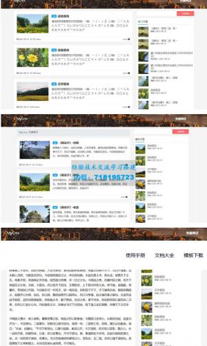 MyCms响应式个人博客资讯简洁模板 v1.0