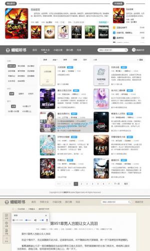PTCms小说系统自动在线采集修正版 小说聚合网站带手机端,4套模板 在线听书和TXT下载