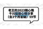     老王的 2023 随心推 + 千川投放心得分享 3 个月答疑「 59 节」
