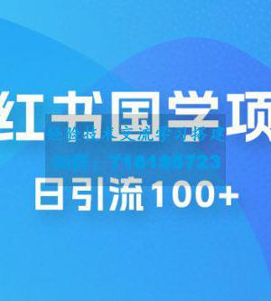 小红书国学号玩法拆解：五分钟一个视频，一天暴力起号，日引流 100+