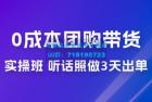     点金手 0 成本团购带货实操班，听话照做 3 天出单
