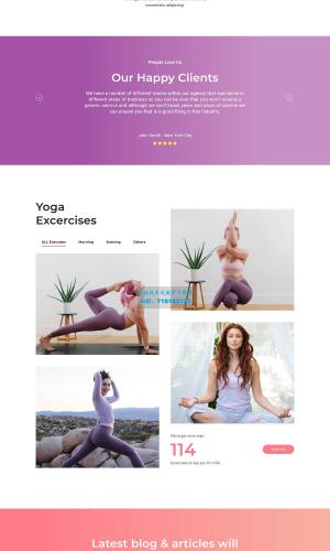 瑜伽馆瑜伽培训中心网站源码 html5模板