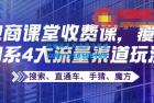     某电商课堂收费课，覆盖淘系4大流量渠道玩法【搜索、直通车、手猜、魔方】
