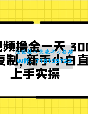 西瓜视频每天轻松赚取300元以上，零基础复制实操，新手小白也能直接上手