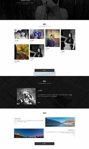 响应式风景摄影类网站源码 HTML5个人写真摄影工作室网站织梦模板