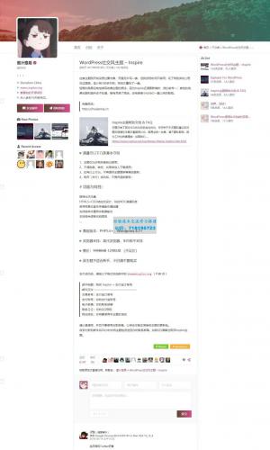 Inspire仿推特社交风格主题 –  WordPress主题
