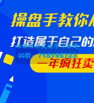 操盘手教你从0到1，打造属于自己的网红品牌，一年疯狂卖几亿货（全套视频）