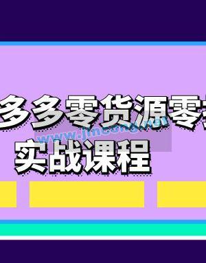 空城拼多多零货源零推广实战课程