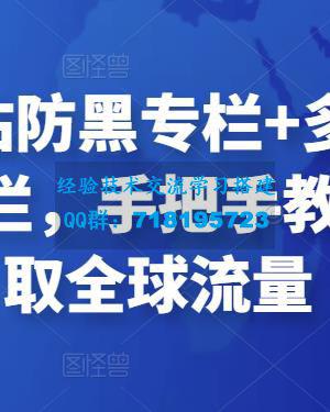 外贸独立站防黑专栏+多语言独立站建设专栏，手把手教你如何赚取全球流量