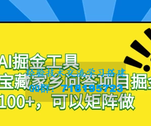 利用AI工具和百度宝藏家乡问答项目，轻松进入蓝海市场并实现日入100+，还可以进行矩阵运算优化