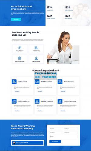 保险服务公司HTML5网站模板