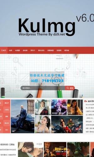 KuImg主题v5.0版本 美女图片主题修复版带配套插件 【WordPress模板】