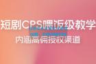     短剧 CPS 喂饭级教学，内涵高佣授权渠道
