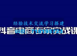 抖音电商专家实战课，你上你也行-人人能做的卖货达人