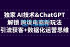     Q独家 AI 技术 ChatGPT 解锁跨境电商新玩法：引流获客 + 数据化运营思维
