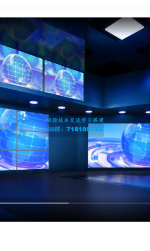 虚拟演播厅素材 含背景图及视频绿幕