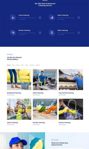 多用途的保洁家政公司官网html5模板