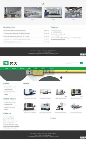 html5响应式绿色外贸打印设备机械设备环保网站源码 英文织梦dede模板