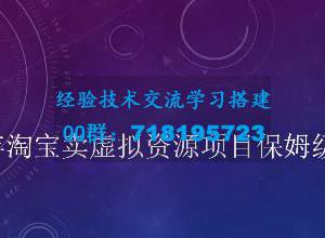 小淘2022年淘宝卖虚拟‬资源项目姆保‬级教程，适合新手的长期项目