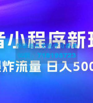 抖音小程序挂载新玩法：爆炸流量，最高日入500+