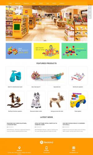 响应式食品百货英文外贸类网站源码 HTML5玩具外贸网站织梦模板
