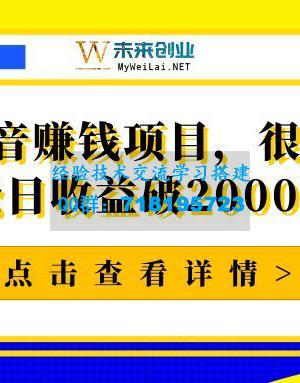 那些抖音赚钱项目，很多人轻松日收益破2000+