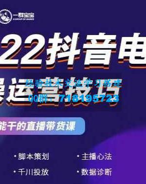 2022抖音电商实操运营技巧 红人星球 一群宝宝，学实战才能干的直播带货课