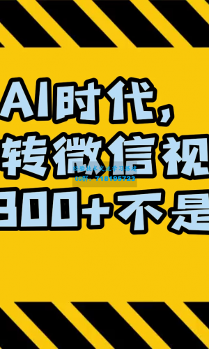 AI 时代，轻松掌握微信视频号，日收入300+ 不再是梦想