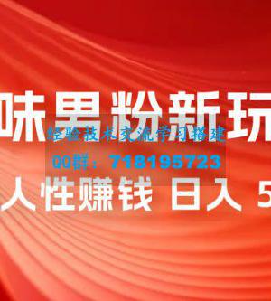 仅揭秘：YW 男粉计划 8.0 全新玩法《人性的利益》日入 500+